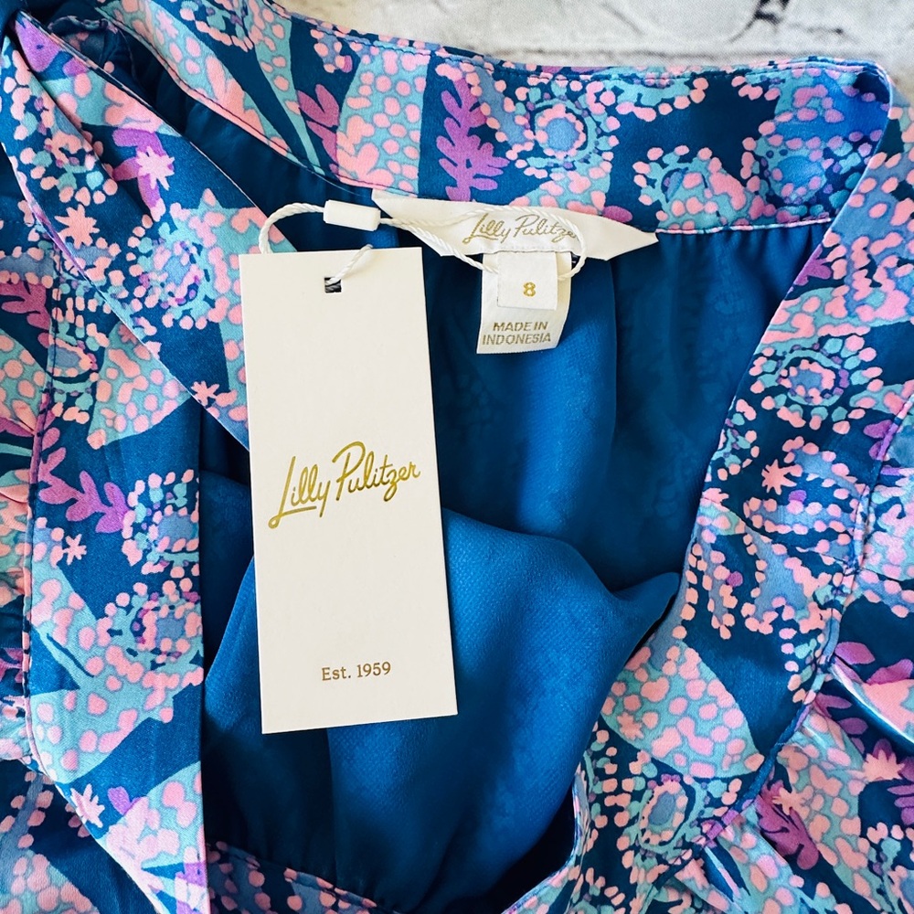 NWT Lilly Pulitzer Bexler One Shoulder Top - Picture 5 of 9